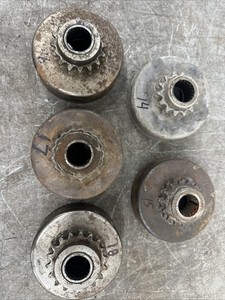 Lot Of 5 Drum Clutches For Kart Racing Or Mini Bike 14, 15, 16, 17 And 18 Tooth