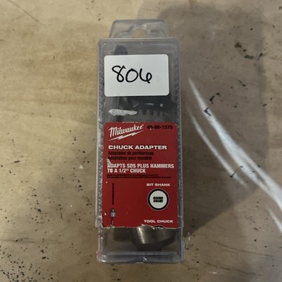 Milwaukee 48-66-1370 Chuck Adapter SDS Plus Hammer Drill 1/2''Keyed Chuck Kit 806