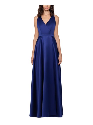 XSCAPE Womens Teal Sleeveless Sweetheart Neckline Maxi Evening Sheath Dress