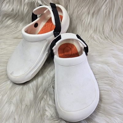Crocs Womens Size 8 Mens 6 White Bistro Pro Literide Clogs Roomy Fit Comfort