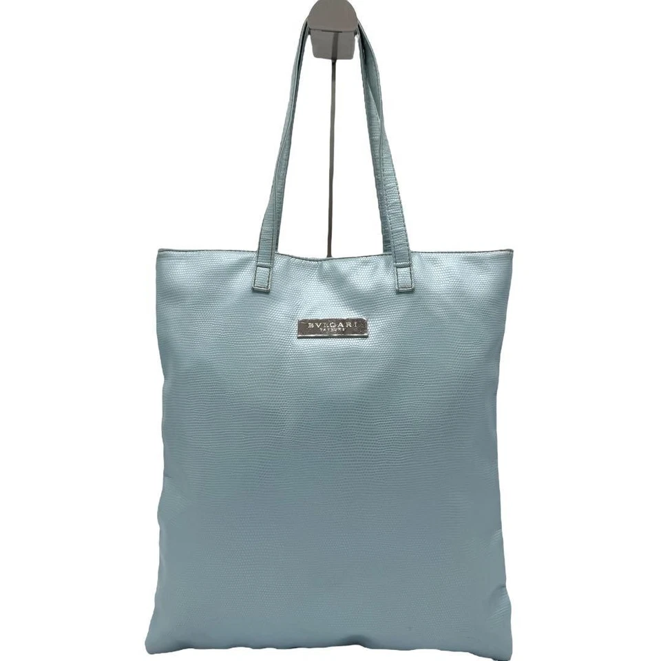 Bolso Tote BVLGARI, Bolso de Hombro, Tamaño A4 de Almacenamiento, Cuero PVC Auténtico Foto 2 de 4