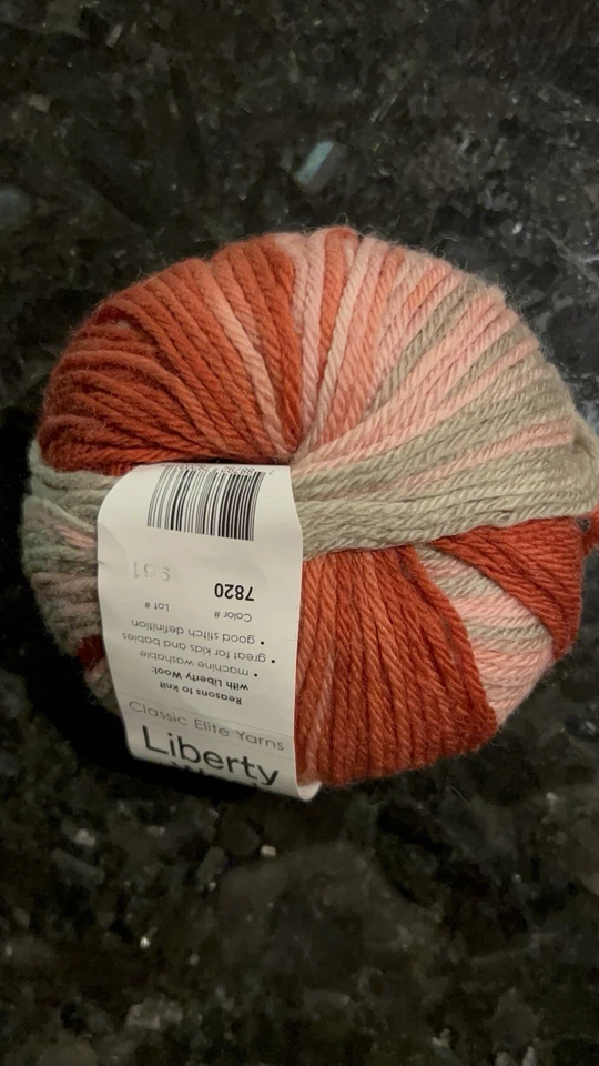 Hilo de lana Elite Liberty clásico 1 madeja 100 % lana color 7820 Foto 3 de 4