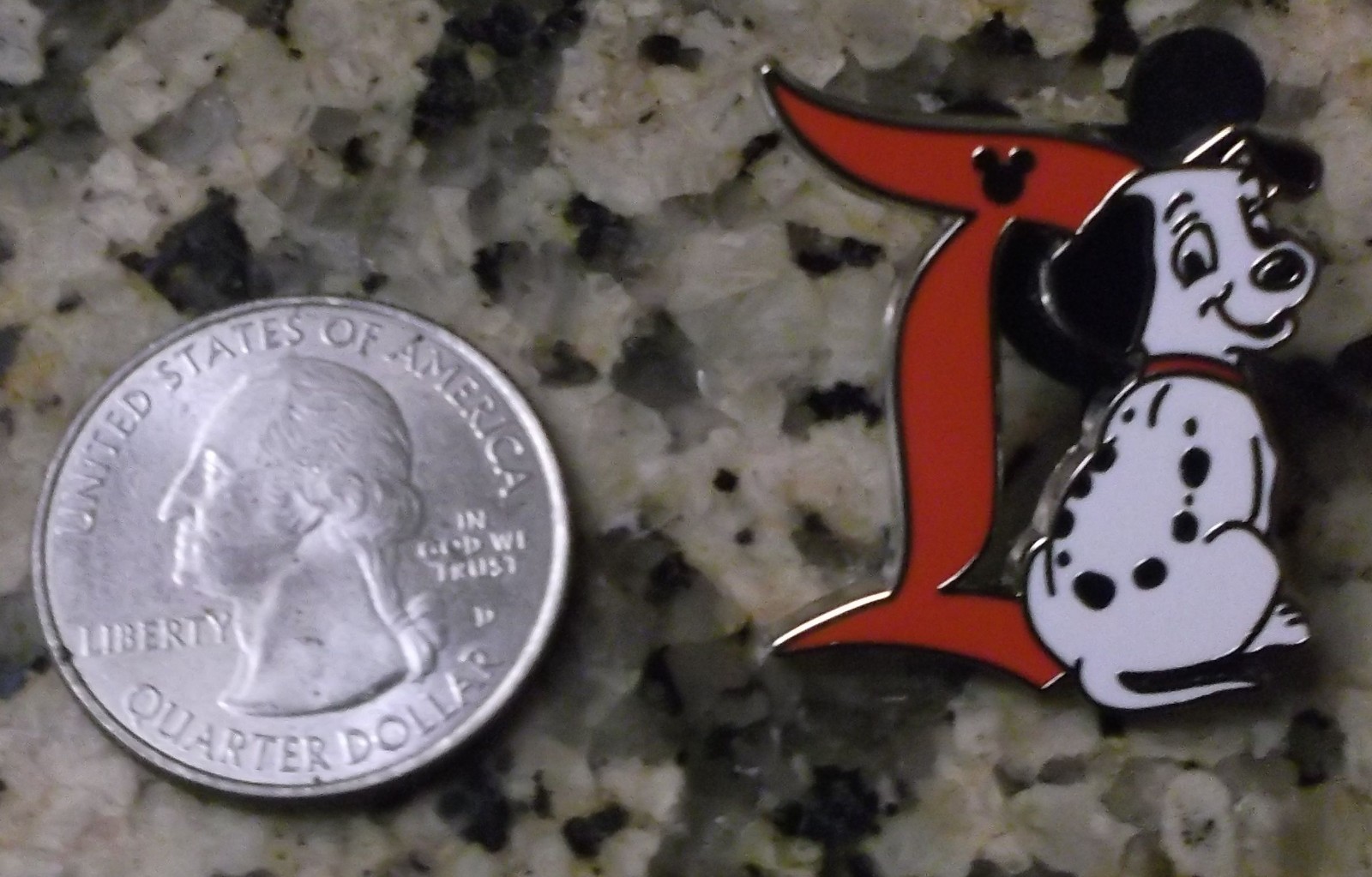 Disneyland 101 Dalmations Hidden Mickey LUCKY D pin 2024