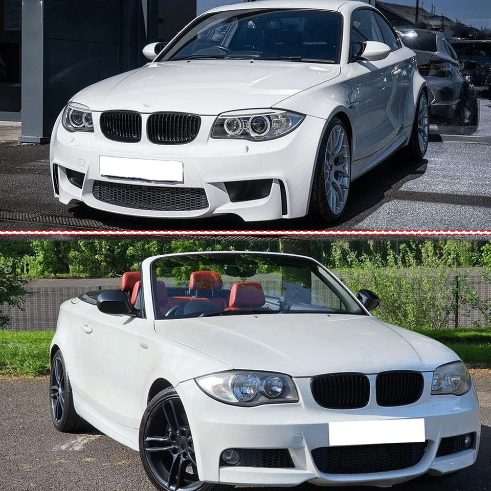 Front Grill Grille For 2008-11 BMW 120i 125i 128i 135i E81 E82 E87 Glossy Black - Image 4 of 4