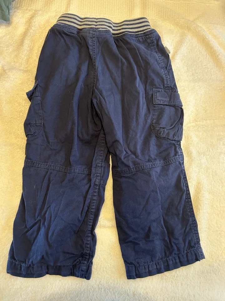 Hannah Anderson Boys Size 4 Cargo Pants Lightly Lined With Elastic Waist - Image 4 of 4