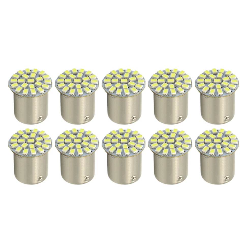 10x 24V 1156 LED BA15S / 1157 BAY15D 1206 22SMD LED Turn Signal Reverse Lights - Image 2 of 4