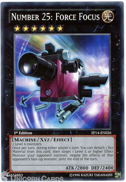 SP14-EN026 Number 25: Force Focus : Common 1st Edition Mint YuGiOh Card