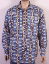 vintage 90s Wrangler Western LOUD Southwestern Shirt Pearl Snap Cowboy SZ 2X BIG