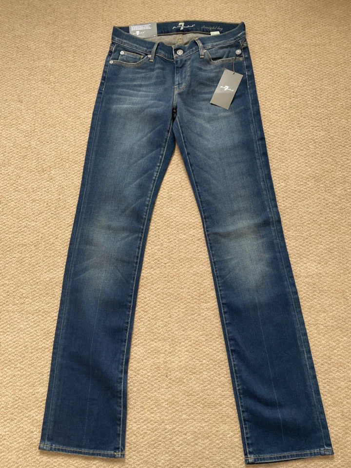 7 for all mankind Straight Leg Jeans Mimi Wash 26 NWT - Image 2 of 4