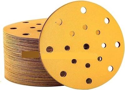 SATC 50PCS 6''(150mm) Premium A/O Sanding Discs 17-Hole Hook&Loop Backing 120Grit