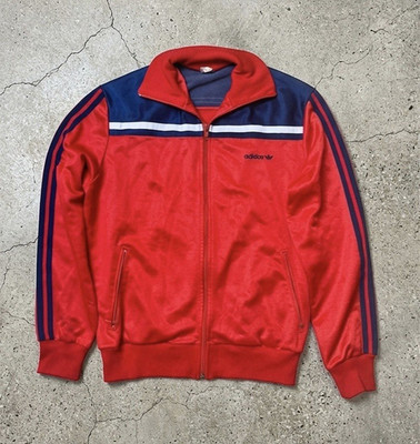 Adidas 70/80er Vintage Trainingsjacke Retro Rot Blau Rarität!