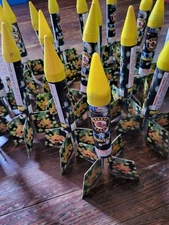 Vintage Cannon Brand Fireworks 8" Missle, Label, New, Label Only Per Ebay