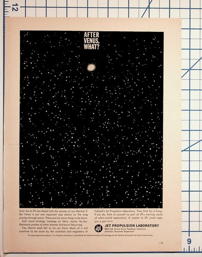 Vintage JPL NASA Space Exploration Recruitment Ad Mariner 2 Venus Mars 1960s