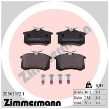 Satz Bremsbeläge 24267398 Bremsklötze hinten für Peugeot 307 3A/C 3E CC 3B SW