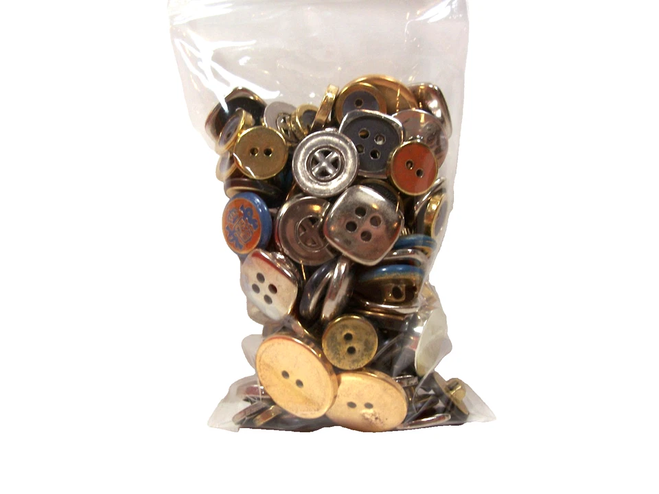 Mix of New Old Stock Buttons x 1 Bag Metal and Metal Coated Button Lot B60 - Image 3 of 4
