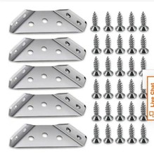 Universal Stainless Steel Furniture Corner Connector, Shelf Brackets 10PCS Silve