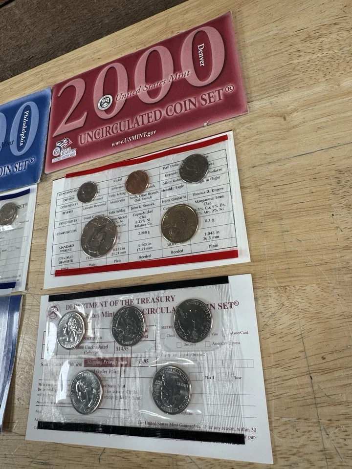 2000 Uncirculated Coin Set U.S Mint Original Government Packaging Denver & Phila - Image 4 of 4