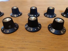 Black vintage 'Witch Hat' amplifier, guitar or pedal control knob,