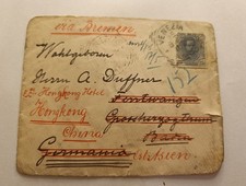Alte Ansichtskarte / Postkarte um 1900&ndash;1910 mit Auslandspost / Originalmarke R&auml;r