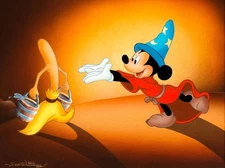 Canvas art print giclée - poster - pillow. Sorcerer's Apprentice - Fantasia.