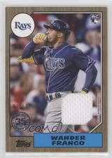 2022 Series 1987 Topps Baseball Relics Gold 2/50 Wander Franco #87BR-WF 09an