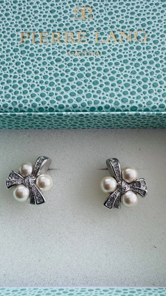 Pierre Lang SOPHIA Ohrringe Perle Silber Zirkonia w. neu - Bild 2 von 4