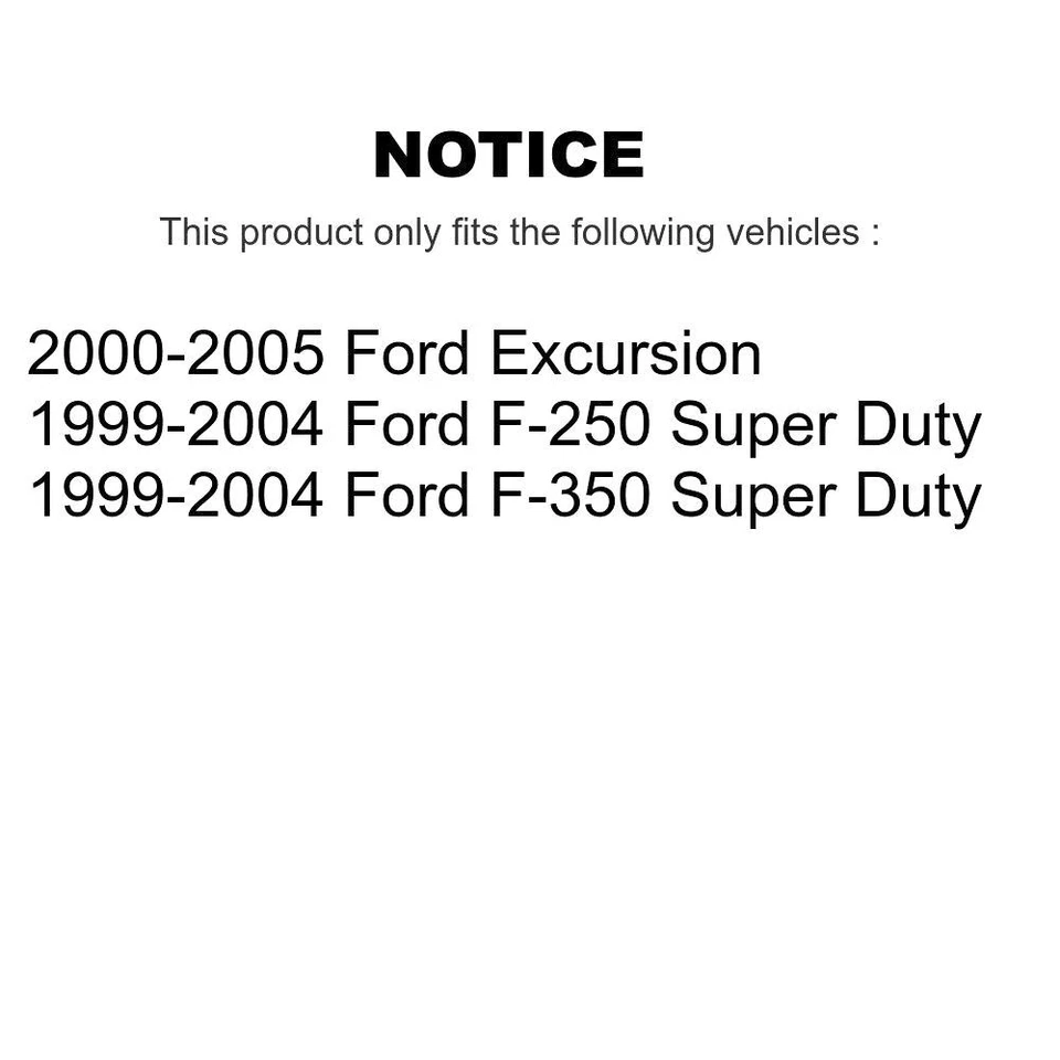 Front Brake Pads Rear Parking Shoes Kit for Ford F-350 Super Duty Excursion 1999 - Image 2 of 4
