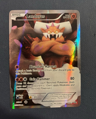 Landorus BW43 Black & White Holo Promo Basic 110 HP English Pokémon Card