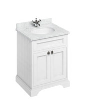 Burlington Freestanding 65 Unit with Carrara White Worktop, Doors and basin