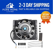 12V Electric Radiator Fan 650 CFM Slim Design - Ideal for Hot Rods & Classics