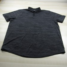 Under Armour Polo Shirt Mens 2XL XXL Black Gray Iso Chill Performance Loose