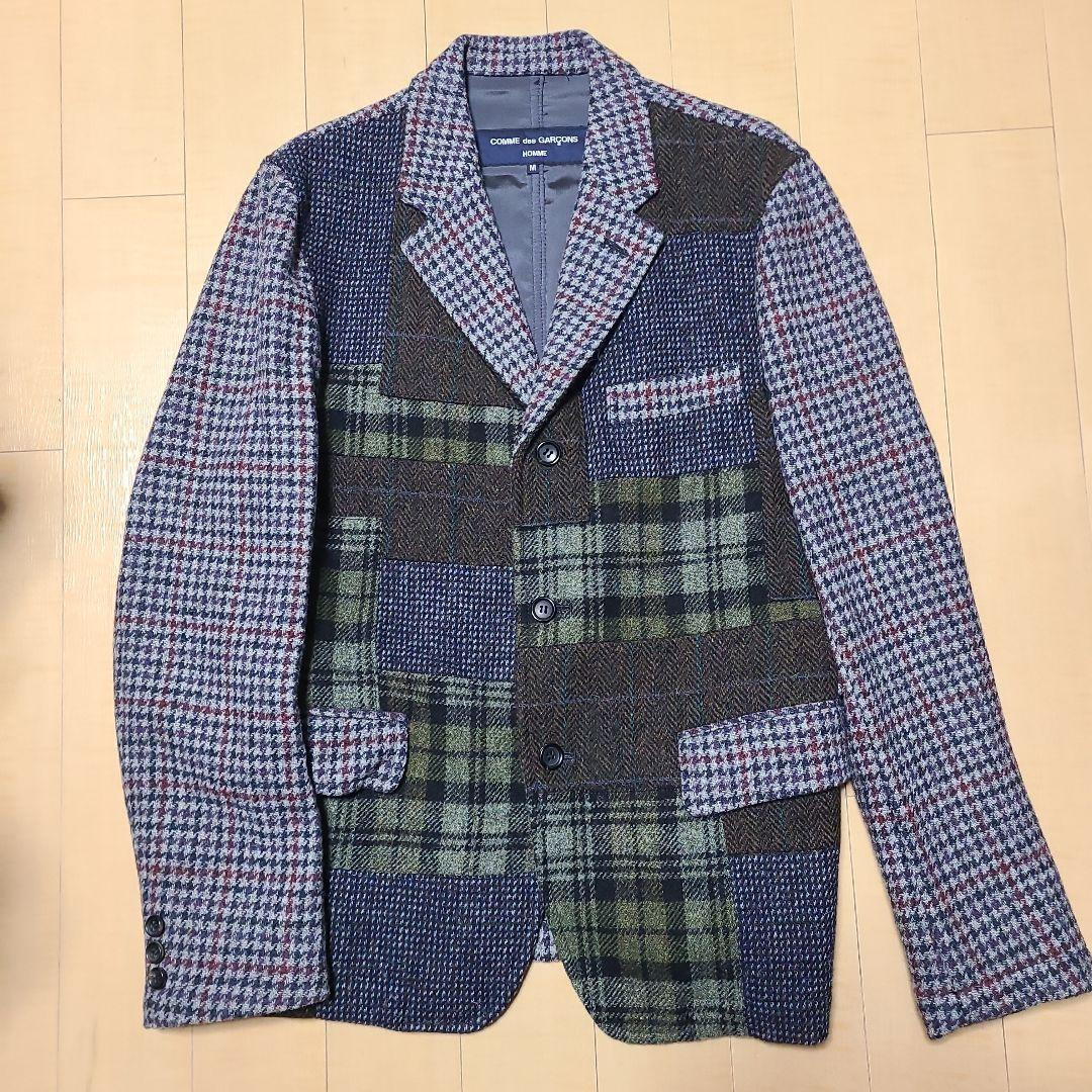 COMME des GARCONS Patchwork Jacket Harris Tweed Men's #EB