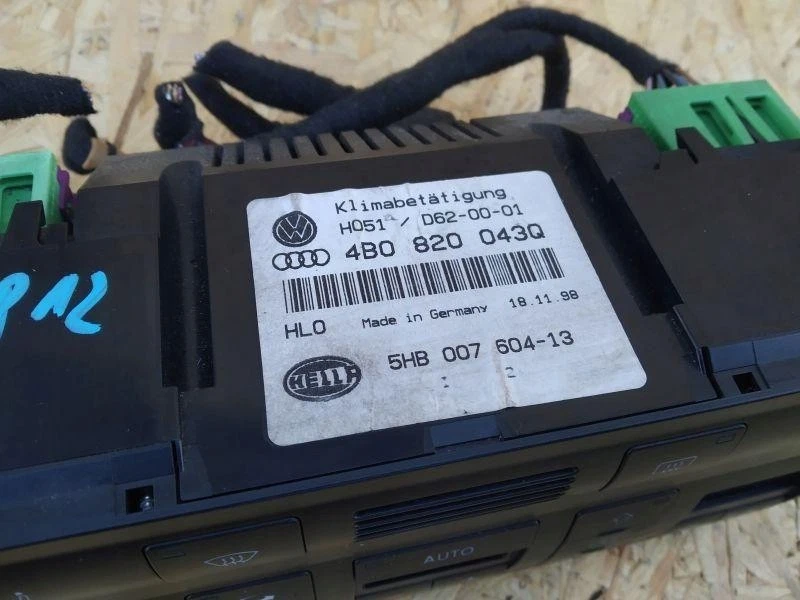 4B0820043Q Climate Control Unit Audi A6 S6 C5 4B 1999 - Image 2 of 4