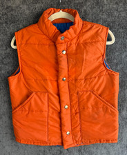 VTG 70s 80s Trailmaster Puffer Vest Orange Blue Size Large New York Los Angeles