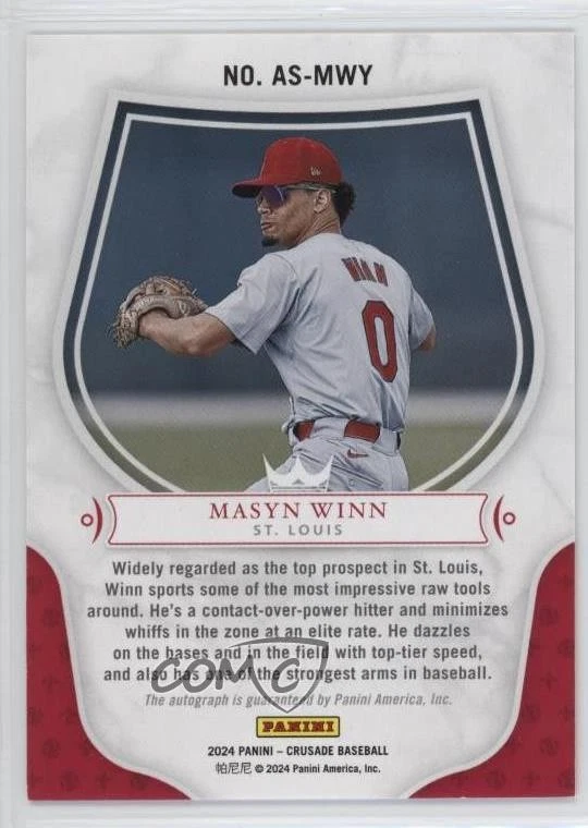 2024 Panini Crusade Apprentice Signatures Masyn Winn #AS-MWY Rookie Auto RC - Image 2 of 2