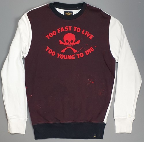 Vivienne Westwood Men's 'Too Fast To Live' Jumper Pullover Sweater Size Small