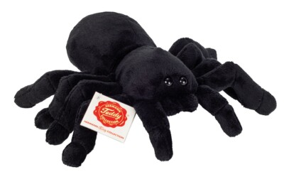 Teddy Hermann Black Spider - washable plush soft toy - 16cm - 92656