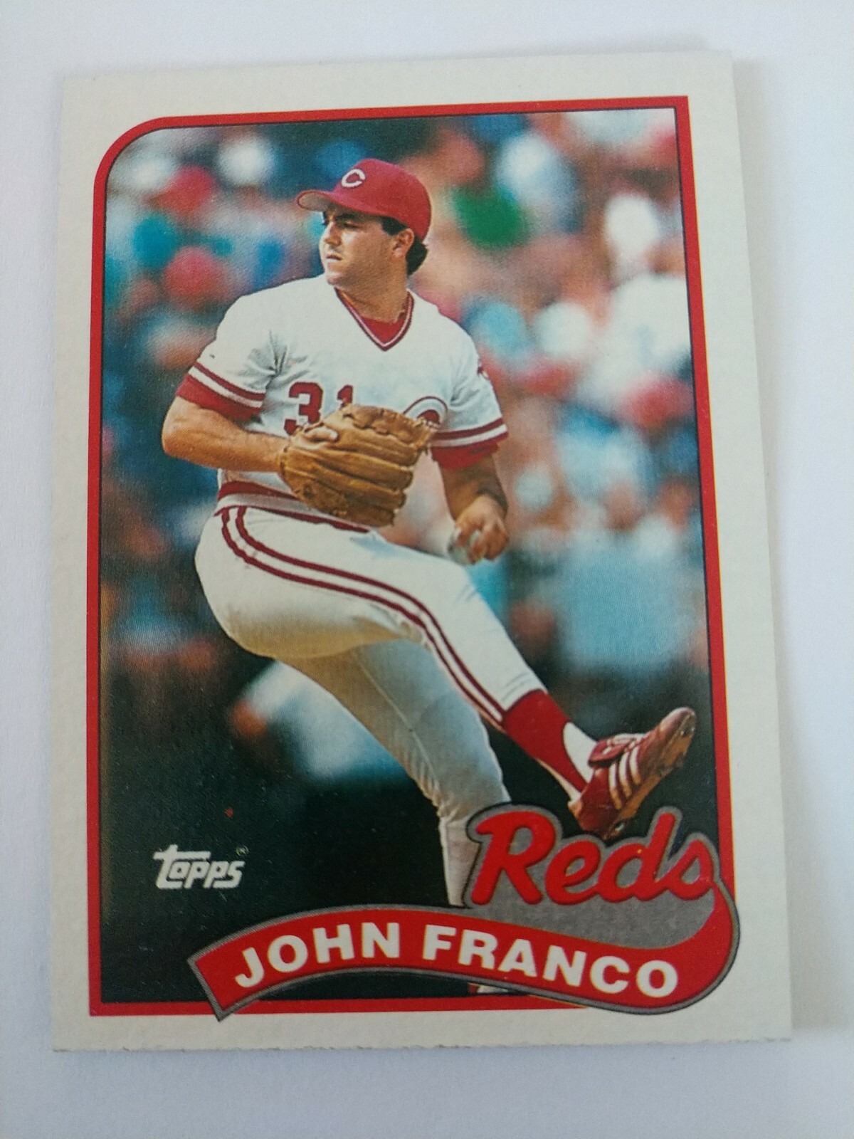 1989 Topps John Franco baseball card Cincinnati Reds Mint #290 MLB Mets Pitcher