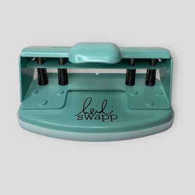 Heidi Swapp 4 Hole Planner Punch We R Memory Keepers Scrapbook Craft Aqua
