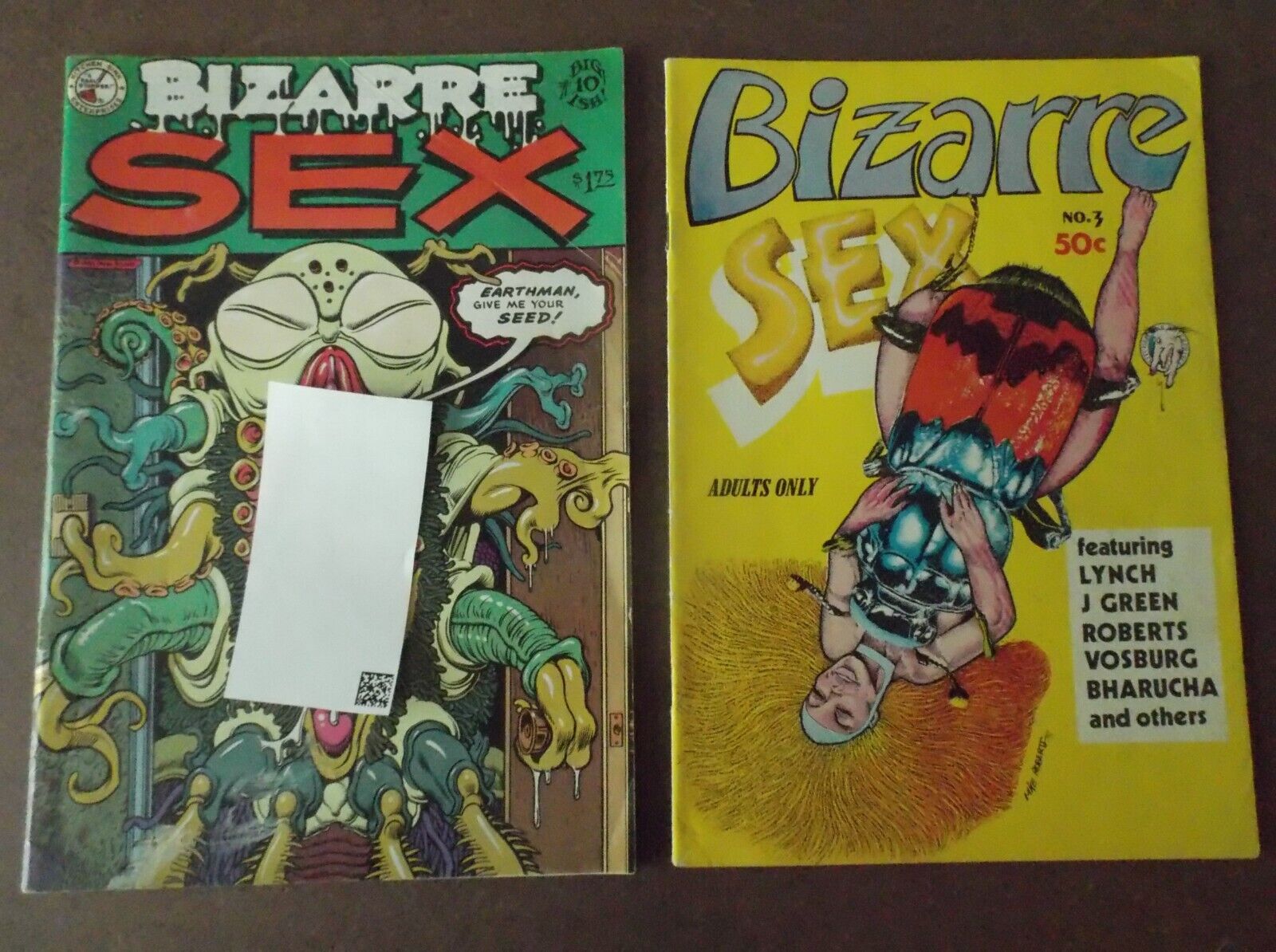 BIZARRE SEX 3 AND 10 1973 KITCHEN SINK UNDERGROUND OMAHA THE CAT DANCER