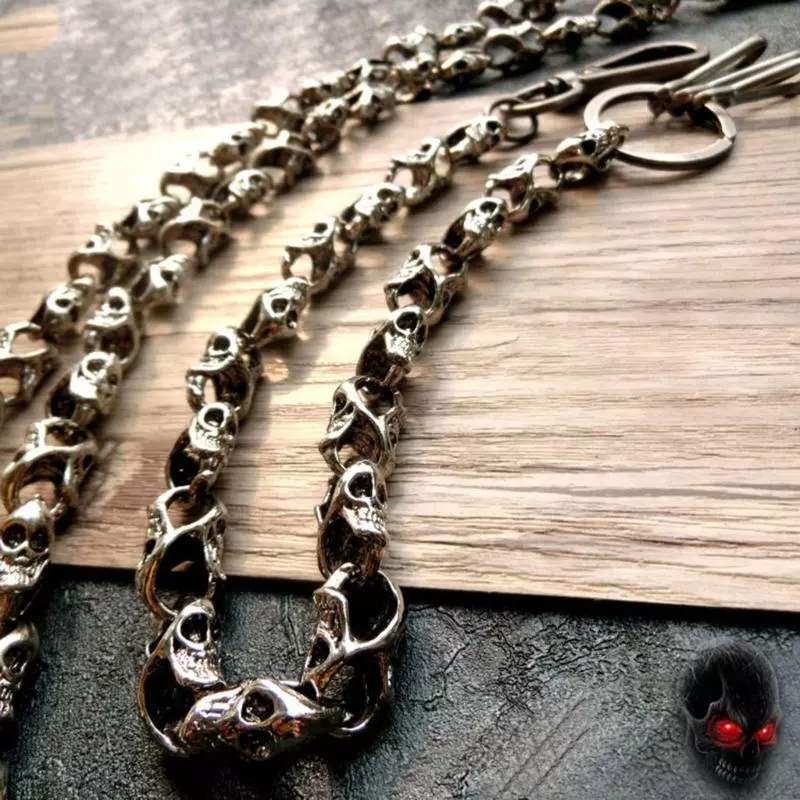 Skull head wallet chain hotsell