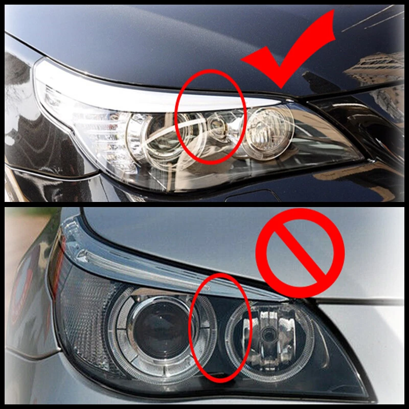 2x For BMW E60 E61 2008-2010 5 Series 525i 530i Headlight Lens Cover Shell+Glue - Изображение 2 из 4