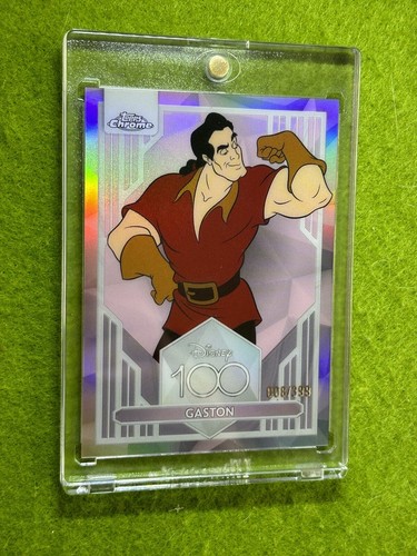 GASTON Disney 100 PINK REFRACTOR CARD # /399 SP 2023 Topps Chrome Beauty & Beast - Picture 17 of 24