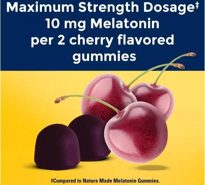 Gomitas Nature Made Melatonina 10 mg 80 quilates - Ayuda para dormir de fuerza máxima, liberación de tiempo Foto 3 de 4