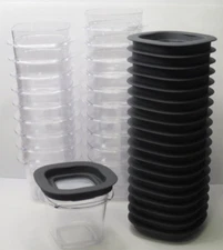 RUBBERMAID PREMIER EASY FIND LIDS FOOD STORAGE CONTAINERS 4 OZ (LOT OF 20)