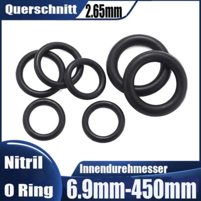 O Ringe Dichtringe 6.9-450mm Schnurstärke 2.65mm NBR 70 Dichtring Nitrile Rubber