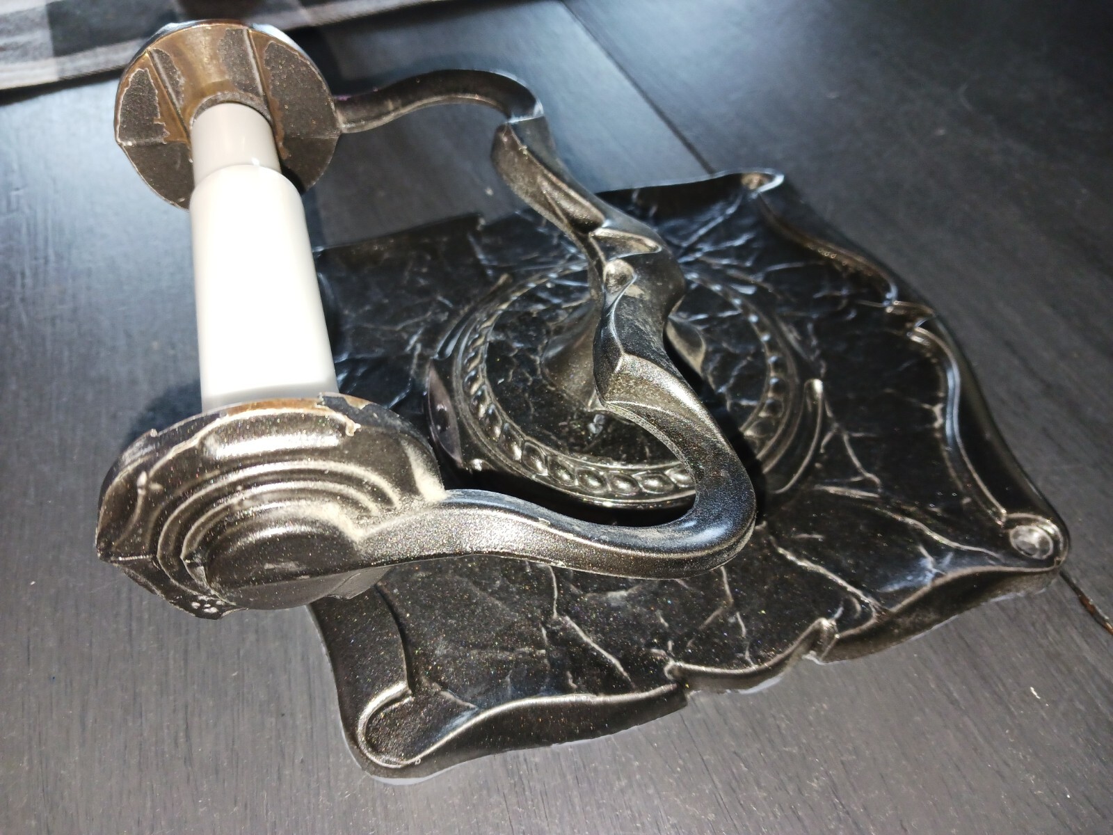 Antique Black Amerock Tissue Toilet Paper Holder Wall Mount Carriage