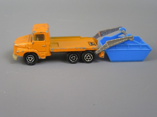 B584 Vintage 1975 Majorette 222 France Scania Ls 140 Multi Benne Orange 1:100 - Picture 2 of 12
