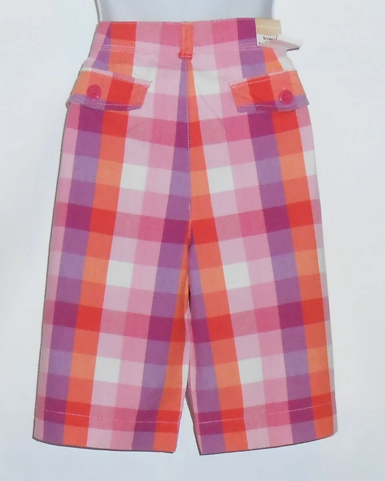 Pantalones Cortos Arizona Talla Grande Niñas Cintura Ajustable A Cuadros Rosa Búfalo 16 1/2 Nuevos con Etiquetas Foto 2 de 2