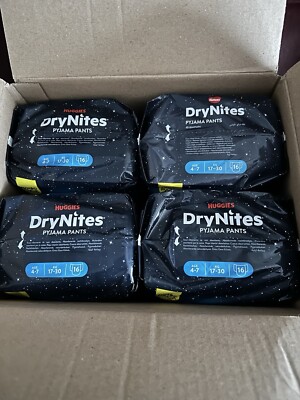 Huggies DryNites, Nachthosen für Jungen, Alter 4-7 Jahre (4x 16 Packungen, 64 insgesamt)